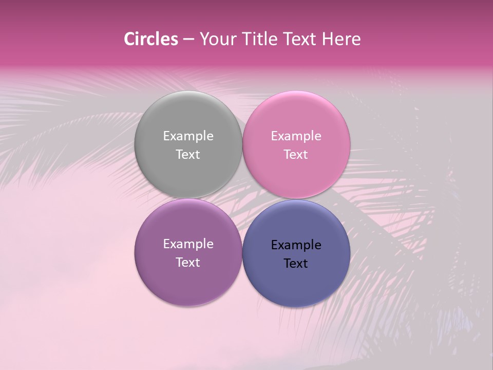 Water Purple Paradise PowerPoint Template