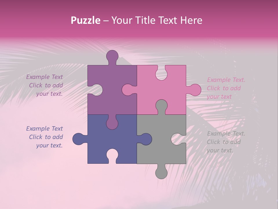 Water Purple Paradise PowerPoint Template