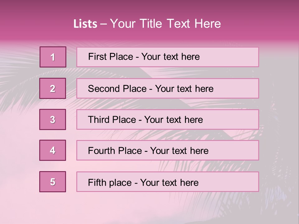 Water Purple Paradise PowerPoint Template