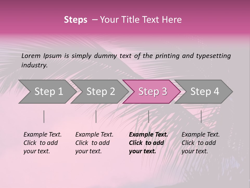 Water Purple Paradise PowerPoint Template