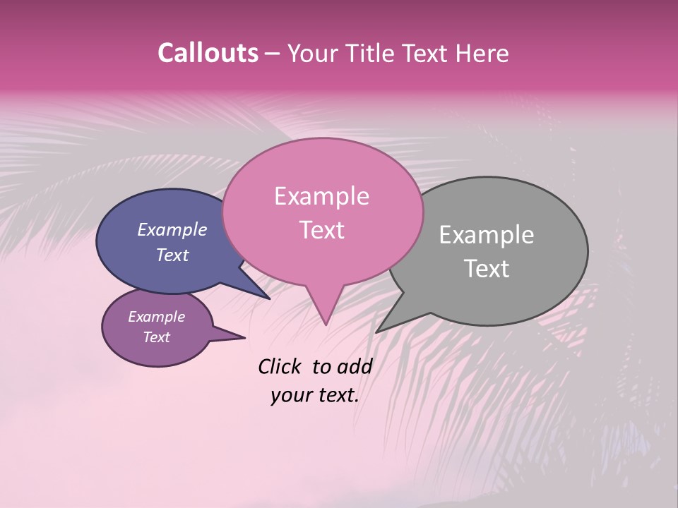 Water Purple Paradise PowerPoint Template