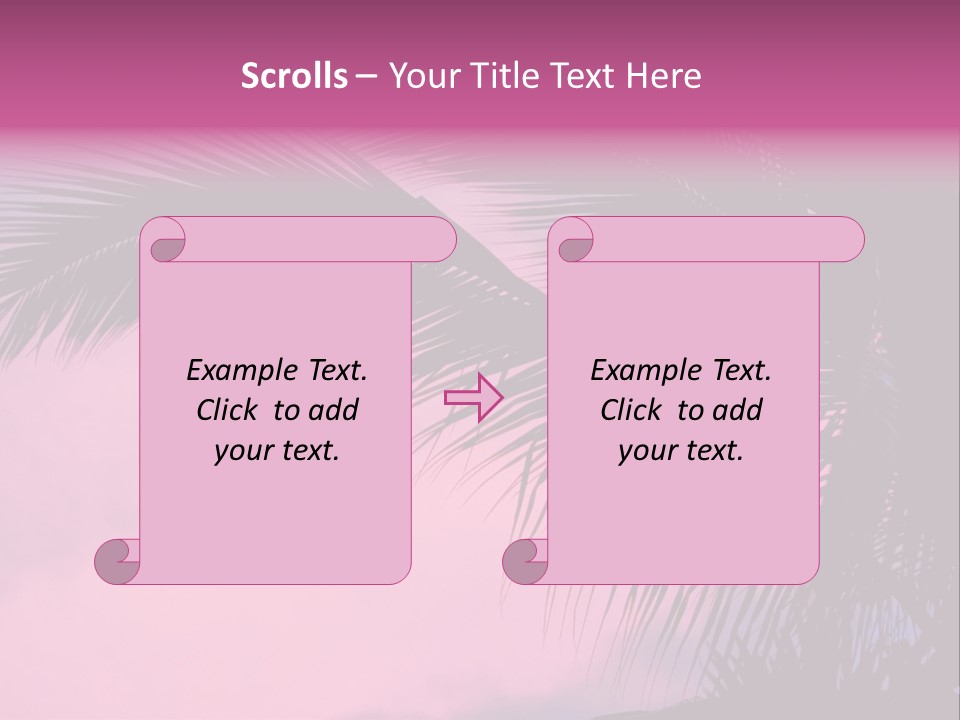 Water Purple Paradise PowerPoint Template