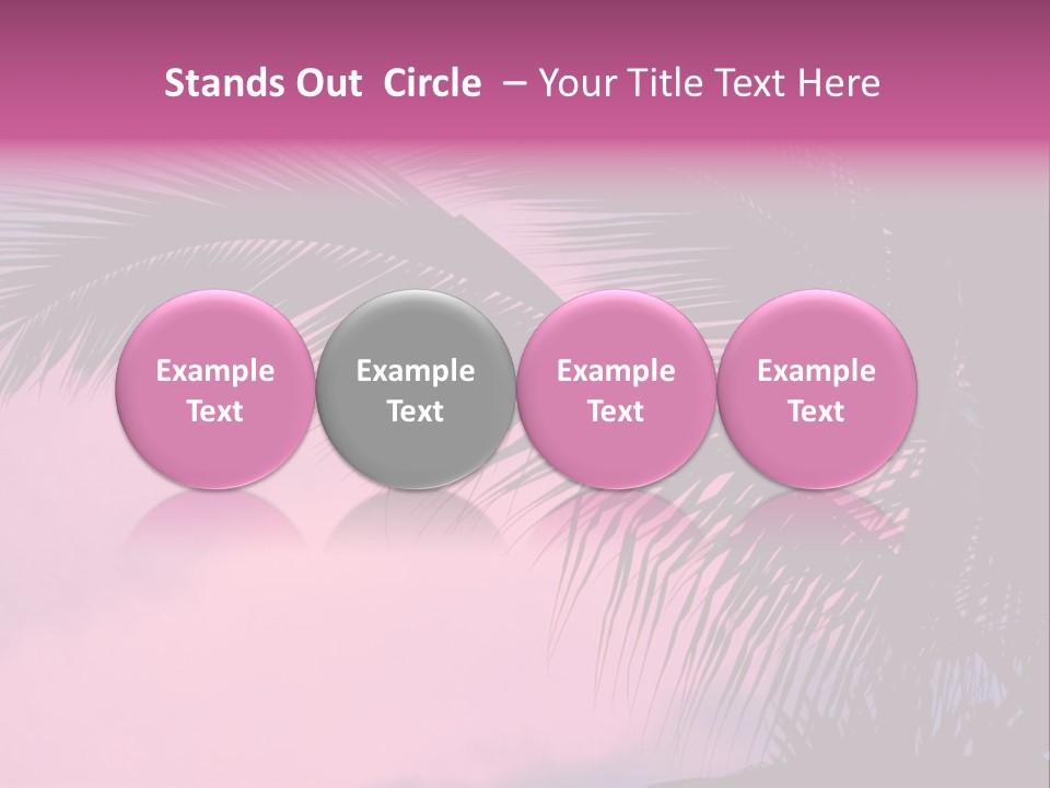 Water Purple Paradise PowerPoint Template