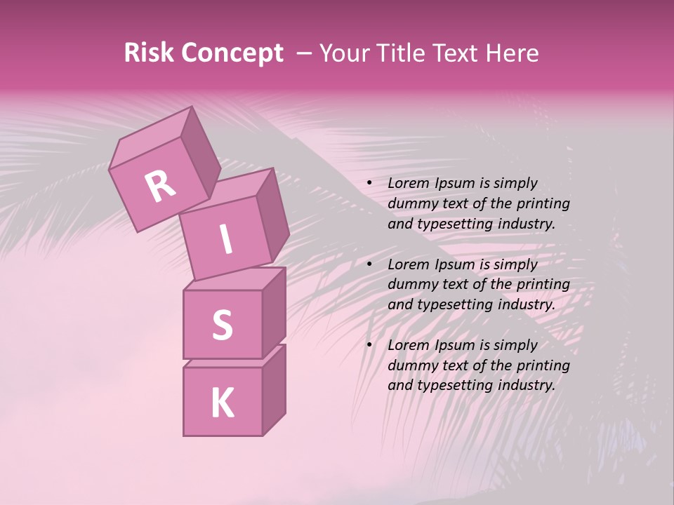 Water Purple Paradise PowerPoint Template