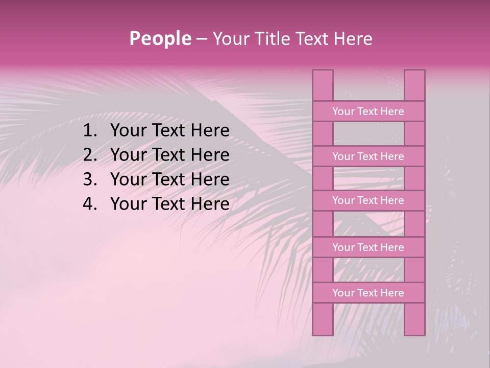 Water Purple Paradise PowerPoint Template