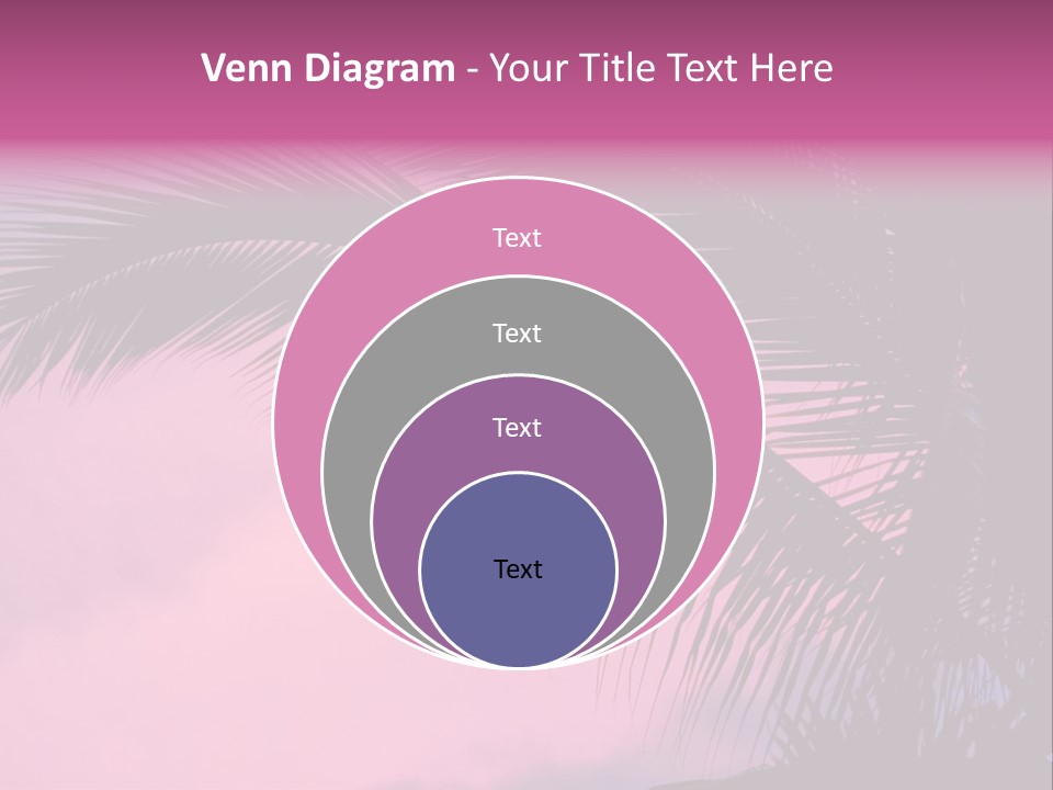 Water Purple Paradise PowerPoint Template