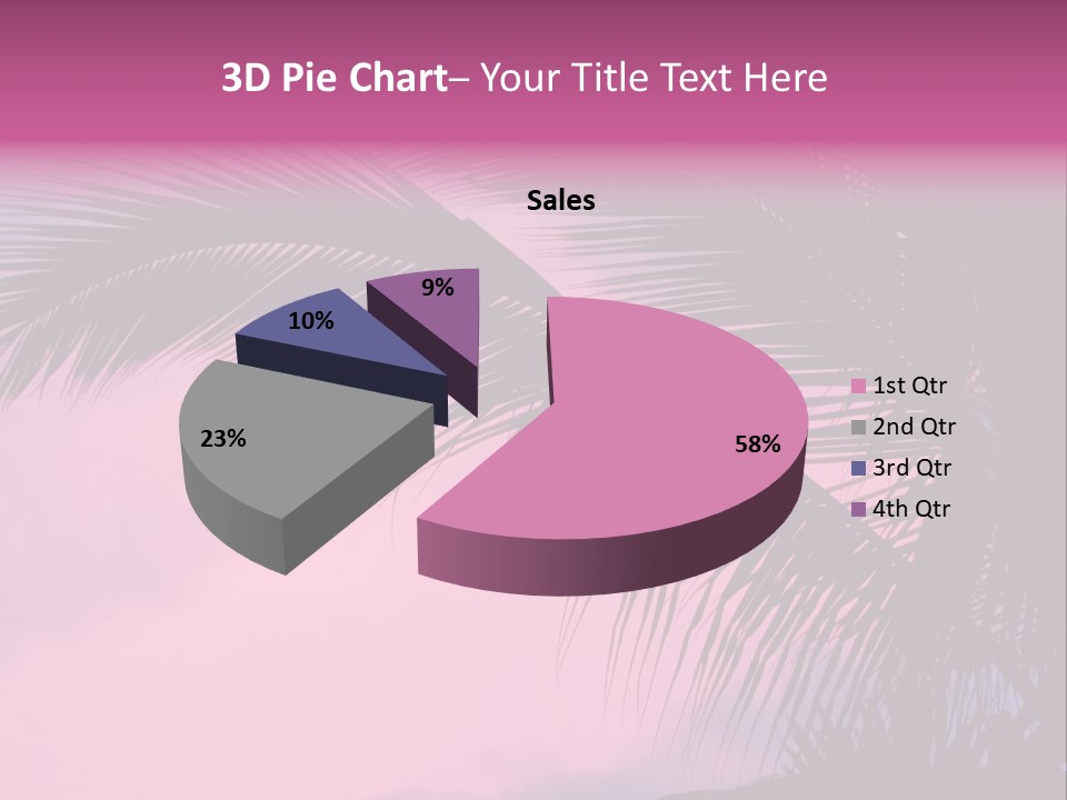 Water Purple Paradise PowerPoint Template