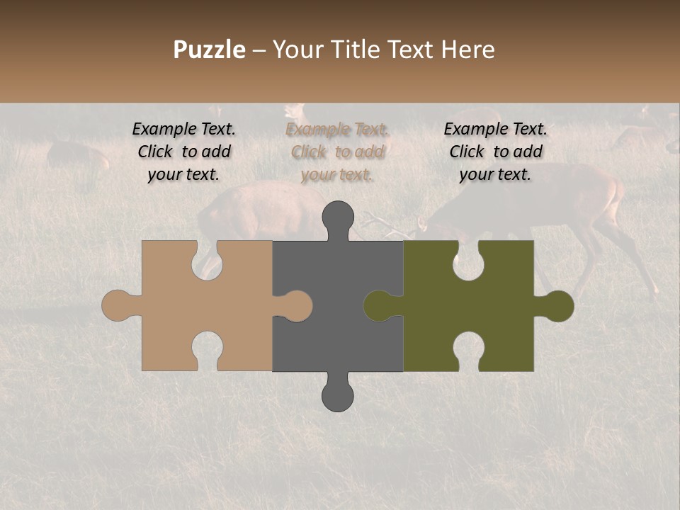 Autumn Stag Grass PowerPoint Template