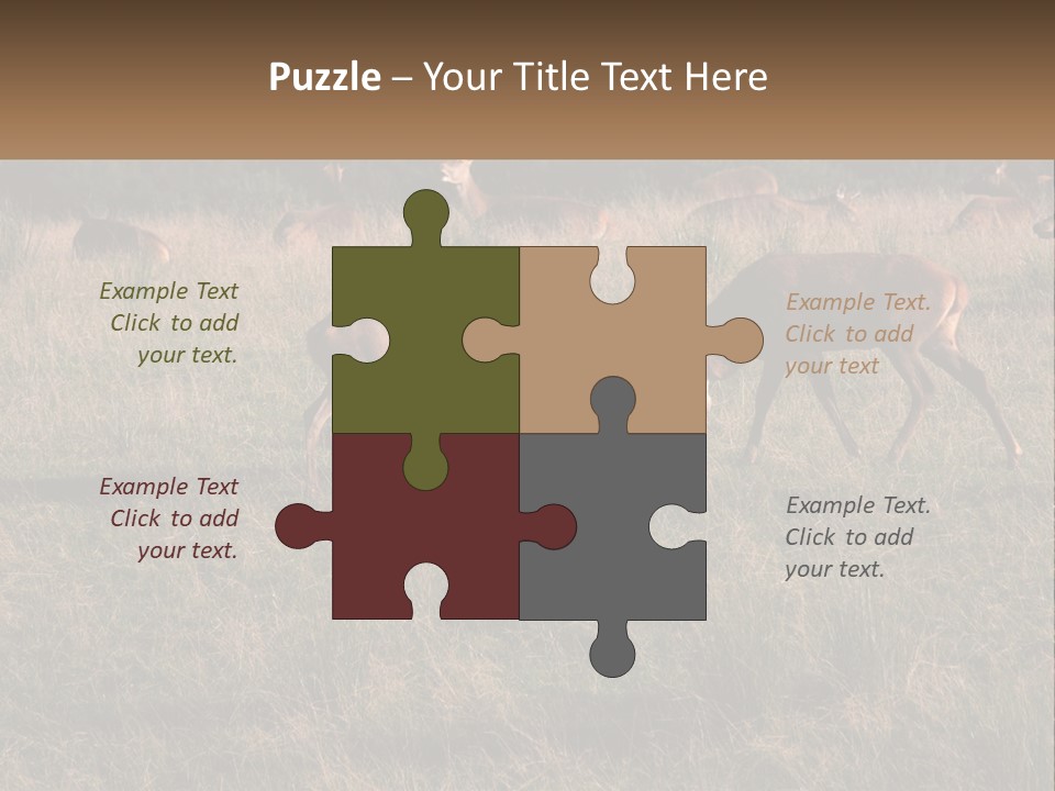 Autumn Stag Grass PowerPoint Template