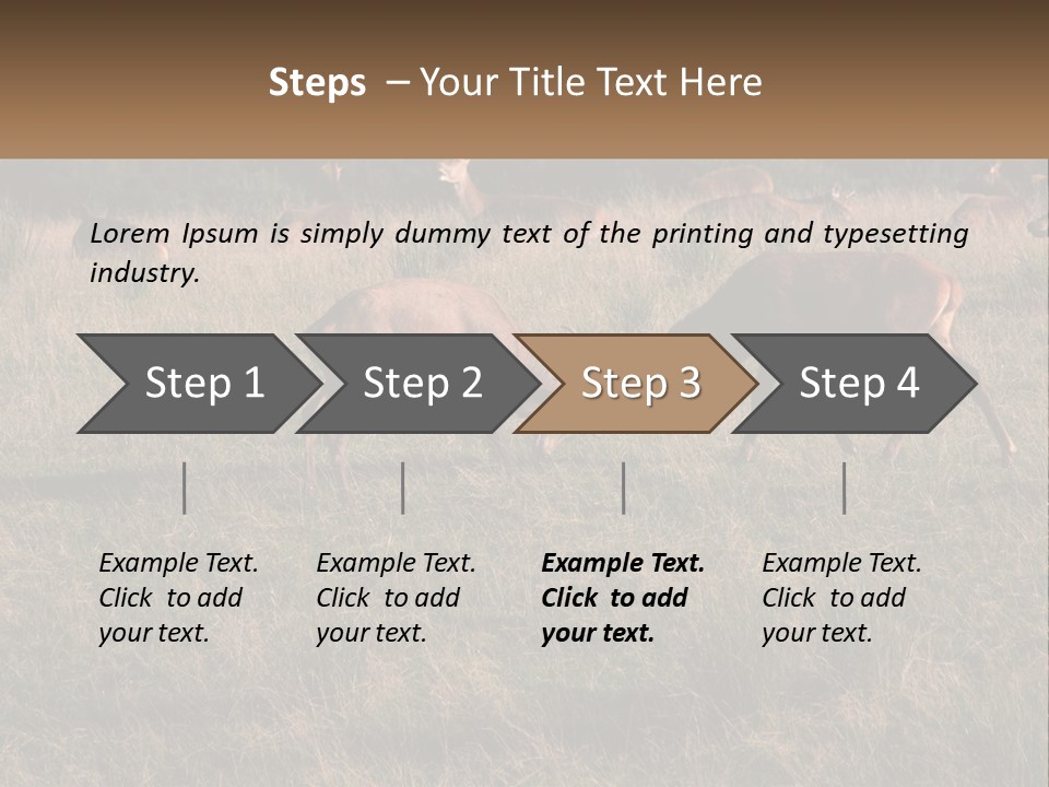 Autumn Stag Grass PowerPoint Template