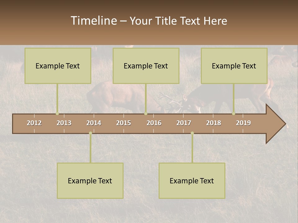 Autumn Stag Grass PowerPoint Template