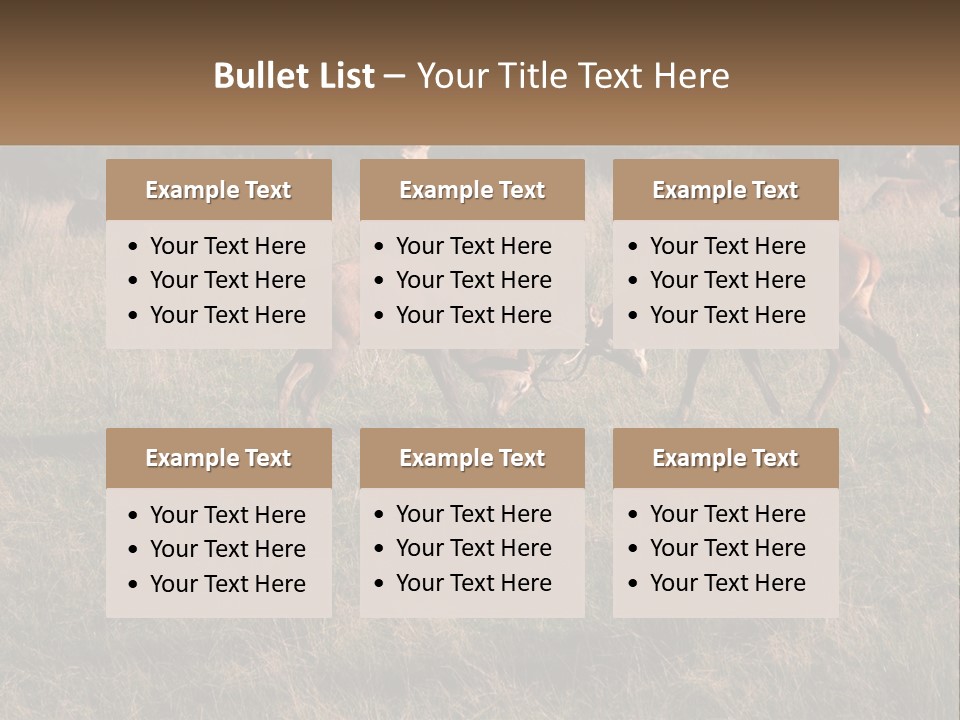 Autumn Stag Grass PowerPoint Template