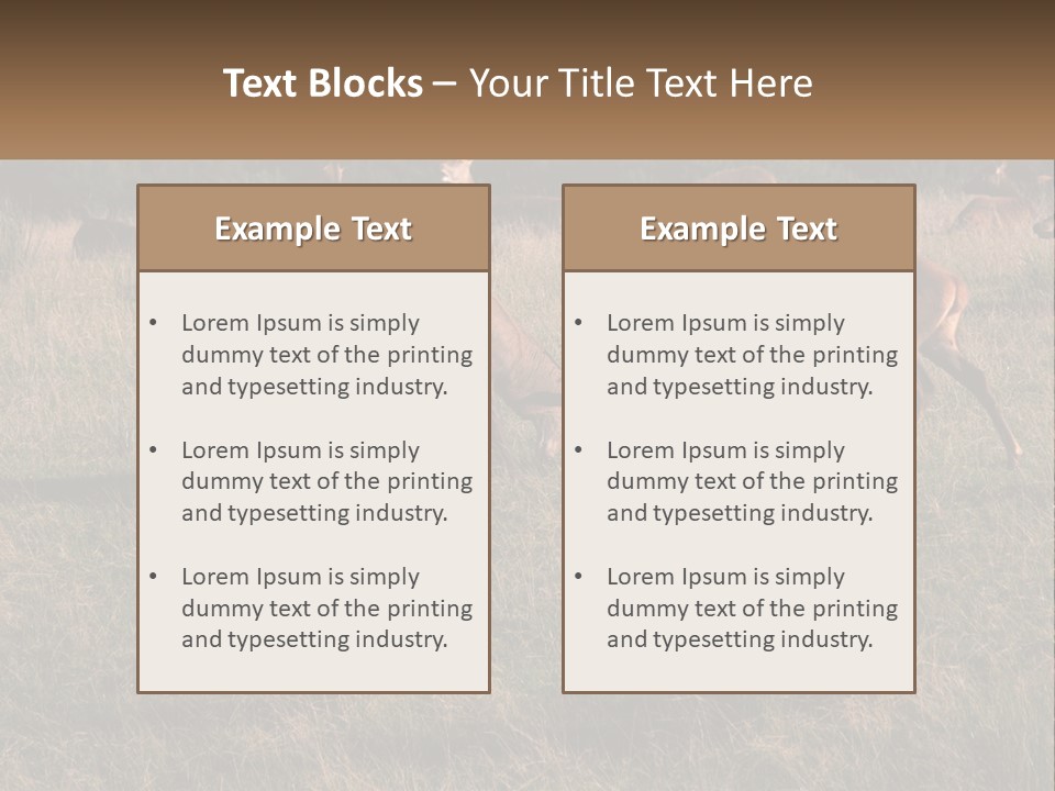 Autumn Stag Grass PowerPoint Template