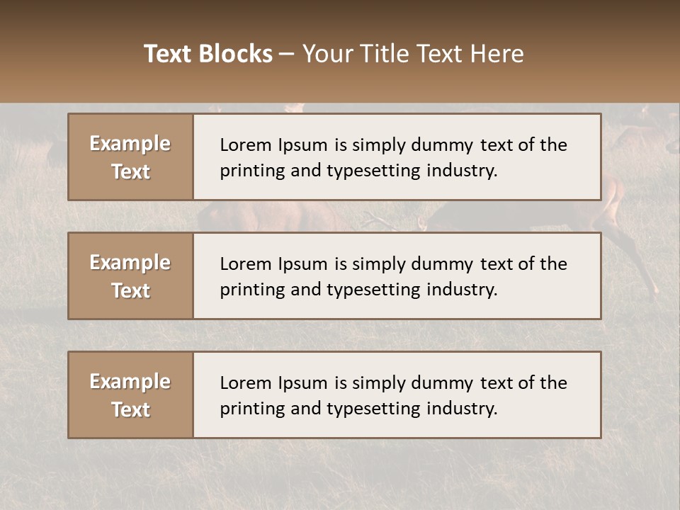 Autumn Stag Grass PowerPoint Template