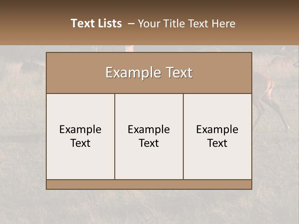Autumn Stag Grass PowerPoint Template