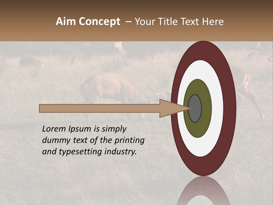 Autumn Stag Grass PowerPoint Template
