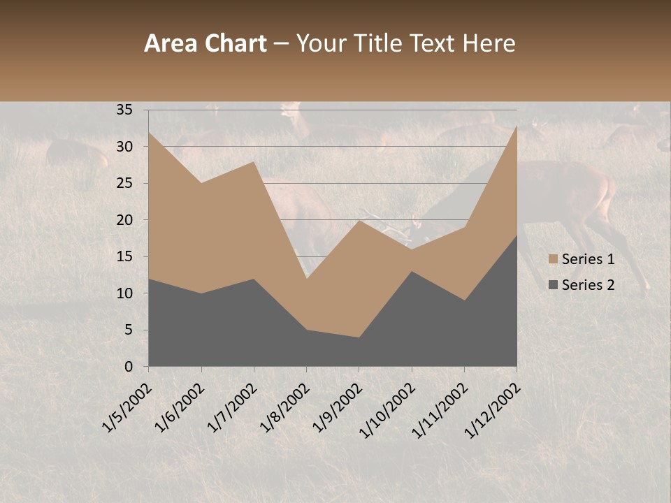 Autumn Stag Grass PowerPoint Template