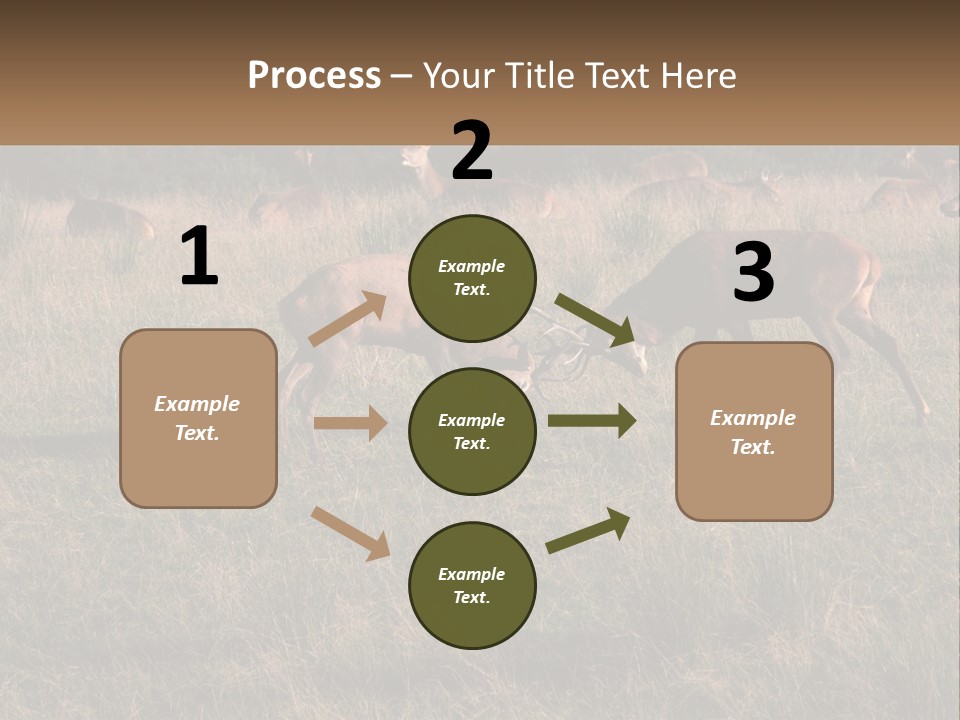 Autumn Stag Grass PowerPoint Template