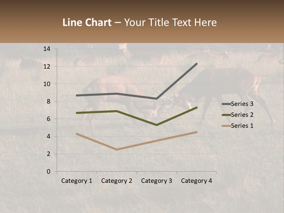 Autumn Stag Grass PowerPoint Template