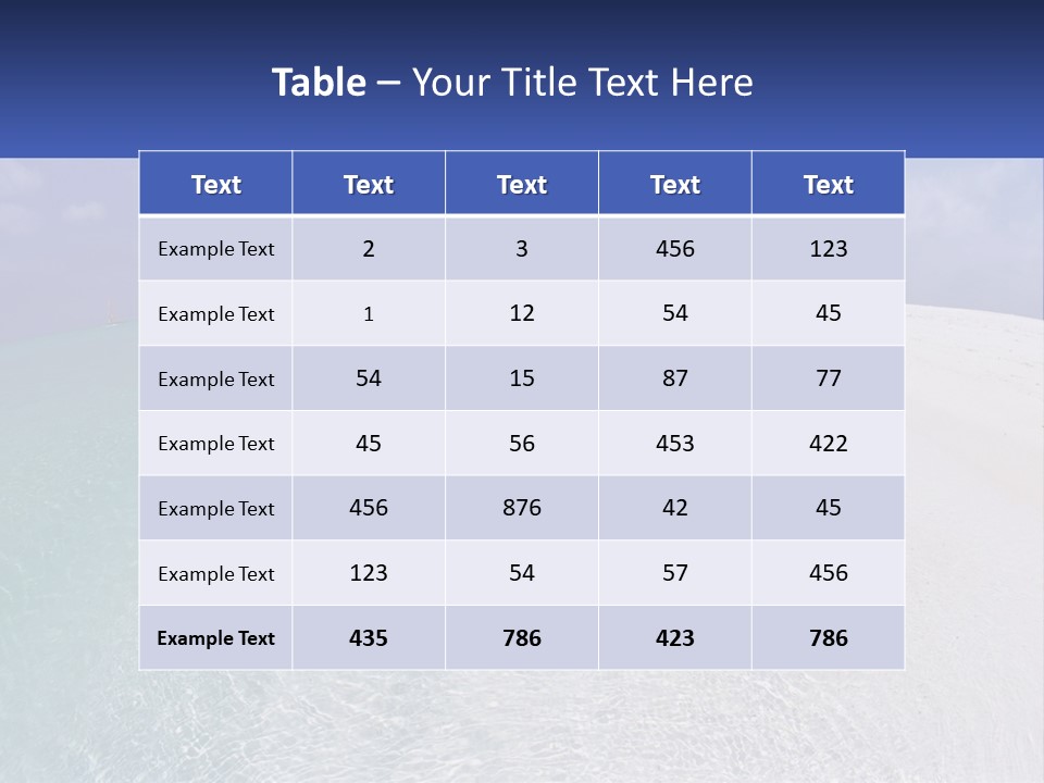 Brightness Ocean Cloud PowerPoint Template