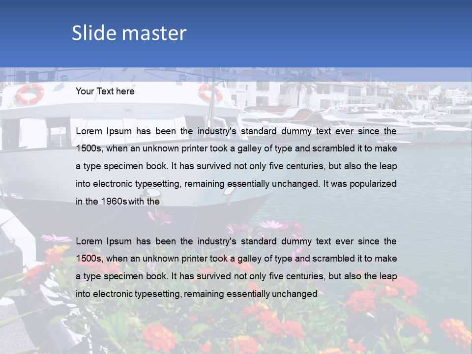 Sun Marina Harbour PowerPoint Template