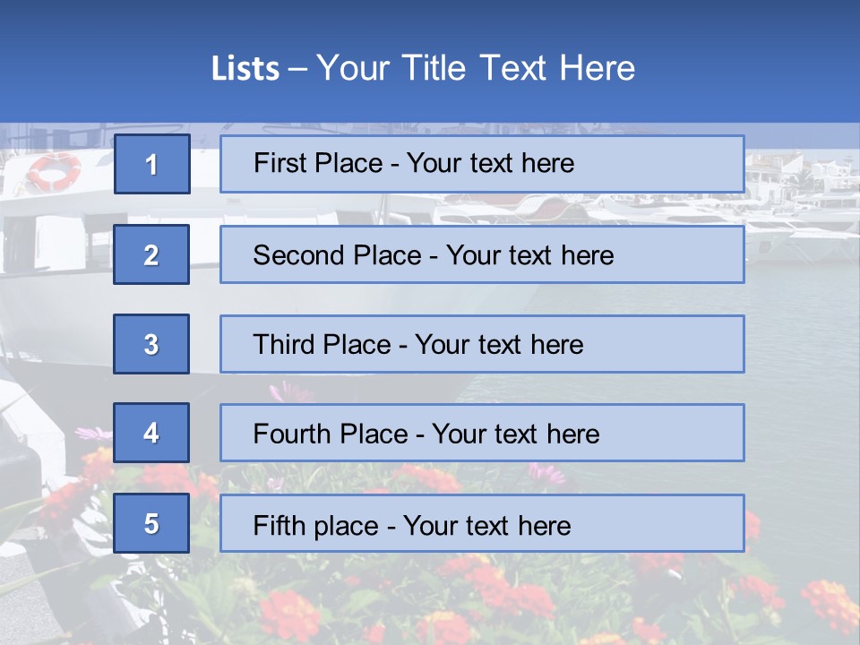 Sun Marina Harbour PowerPoint Template