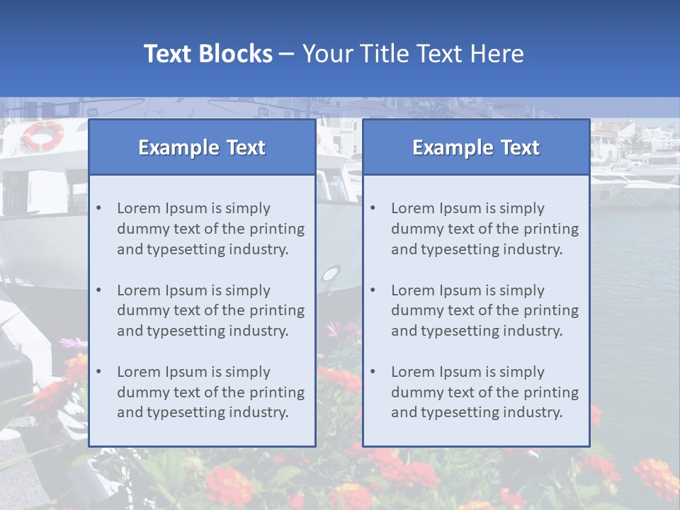 Sun Marina Harbour PowerPoint Template