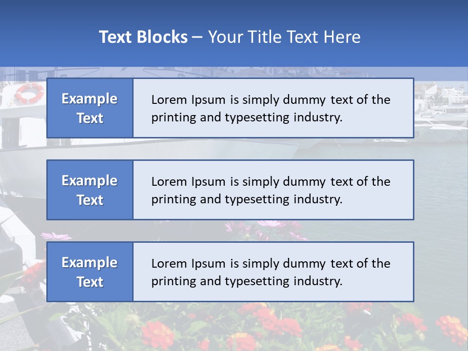 Sun Marina Harbour PowerPoint Template