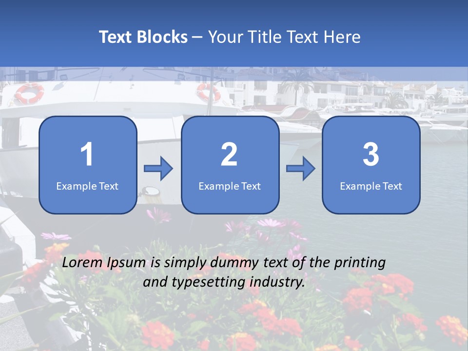 Sun Marina Harbour PowerPoint Template