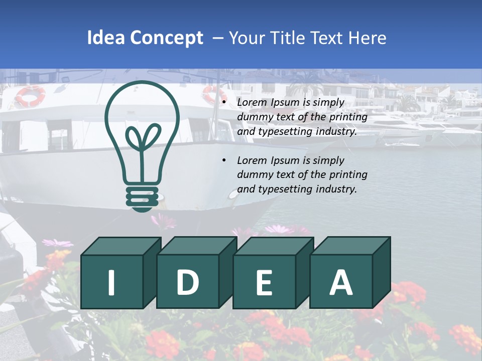 Sun Marina Harbour PowerPoint Template