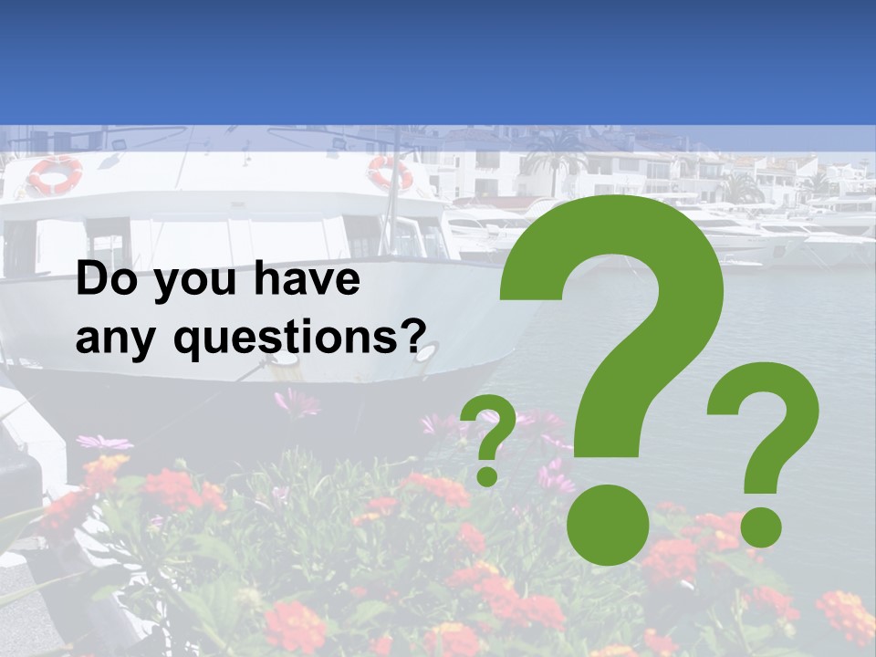 Sun Marina Harbour PowerPoint Template