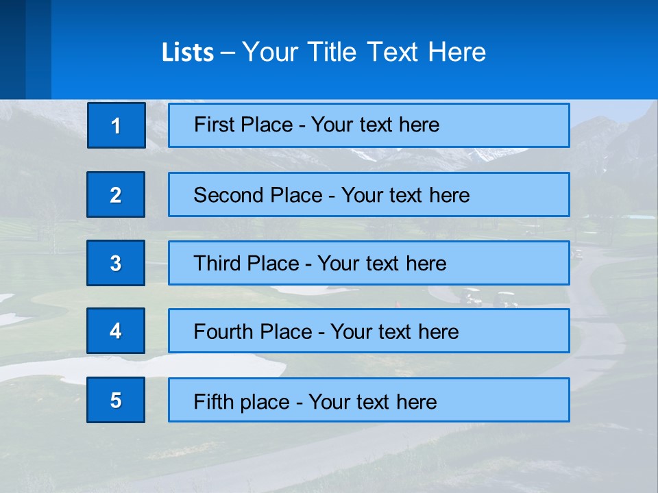 Fairway Golf Course PowerPoint Template