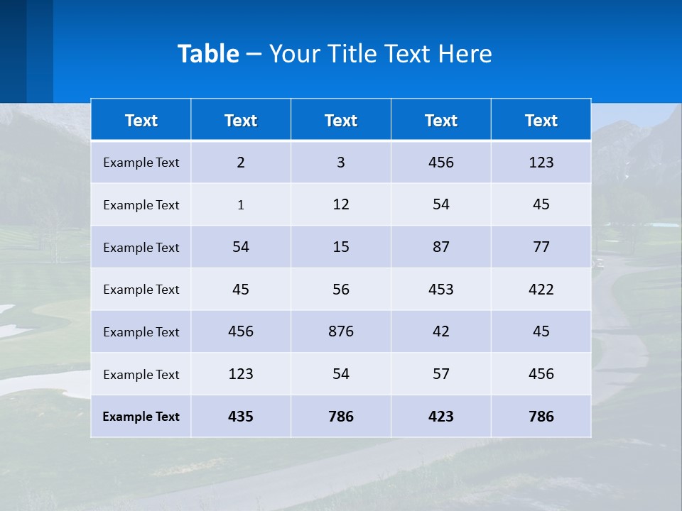 Fairway Golf Course PowerPoint Template