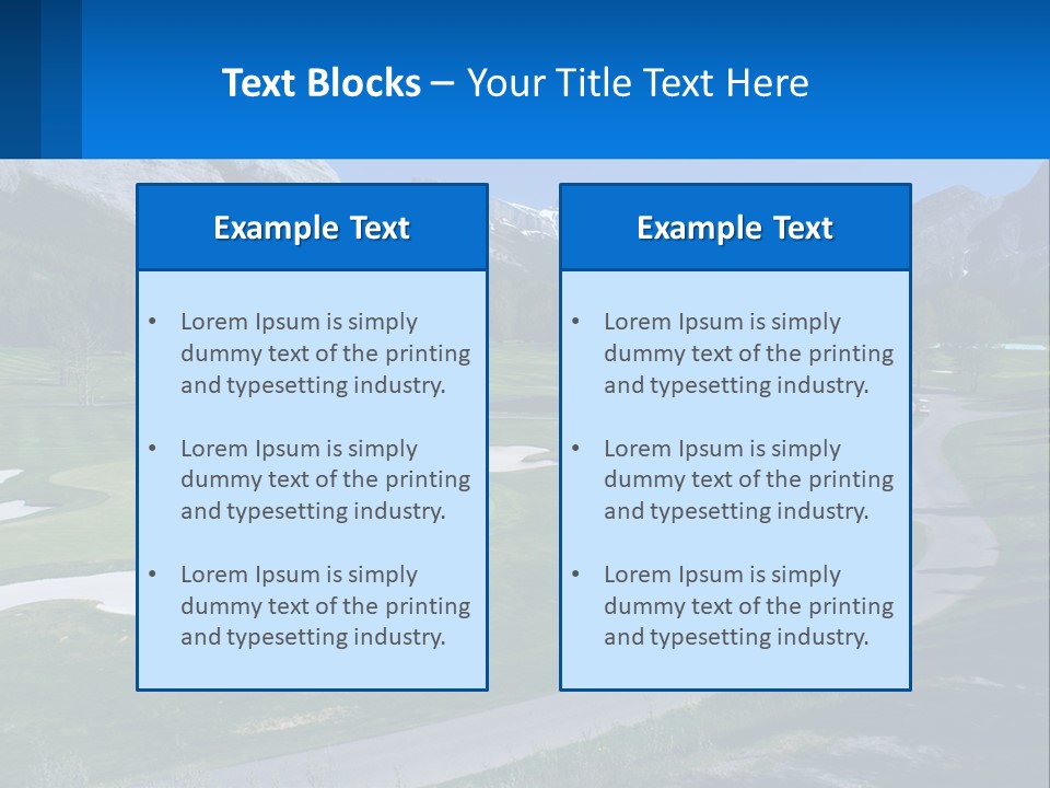 Fairway Golf Course PowerPoint Template