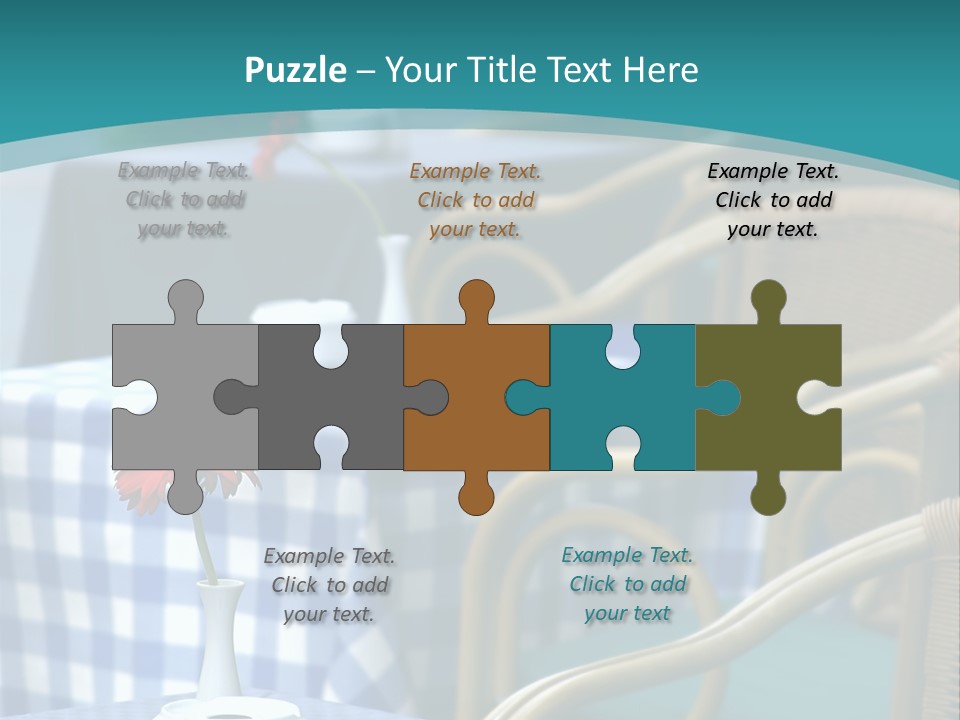 Lonely Checker Grey PowerPoint Template