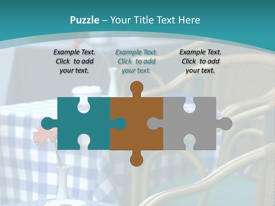 Lonely Checker Grey PowerPoint Template