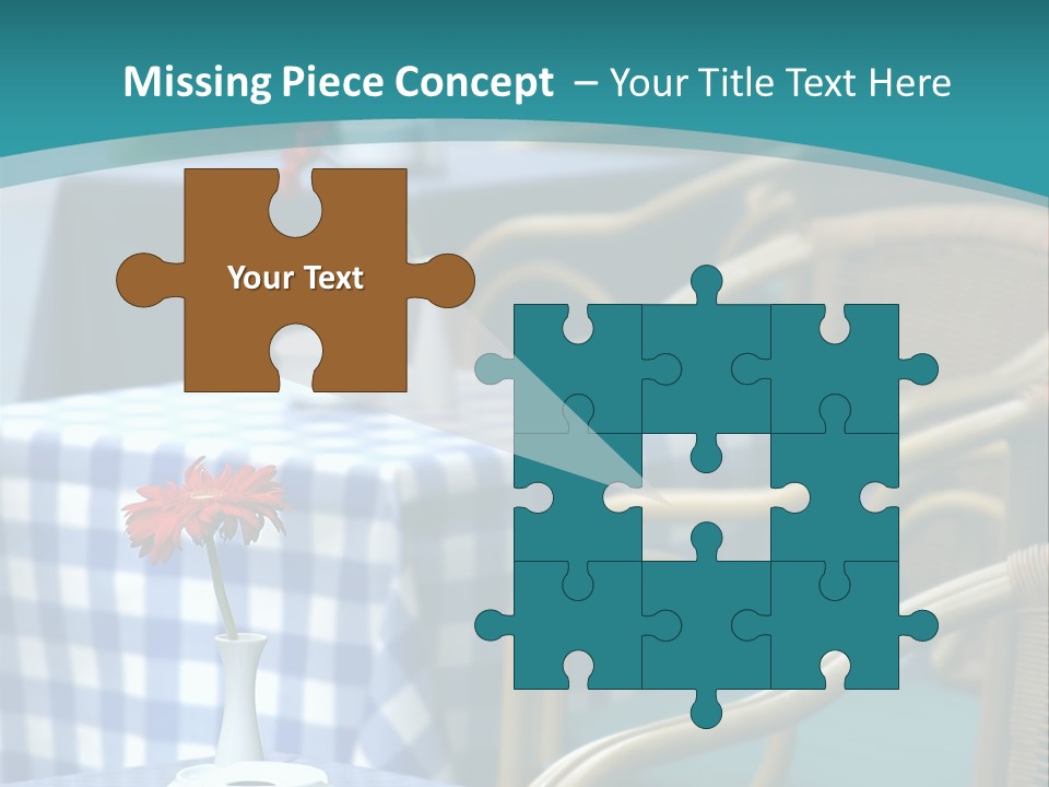 Lonely Checker Grey PowerPoint Template