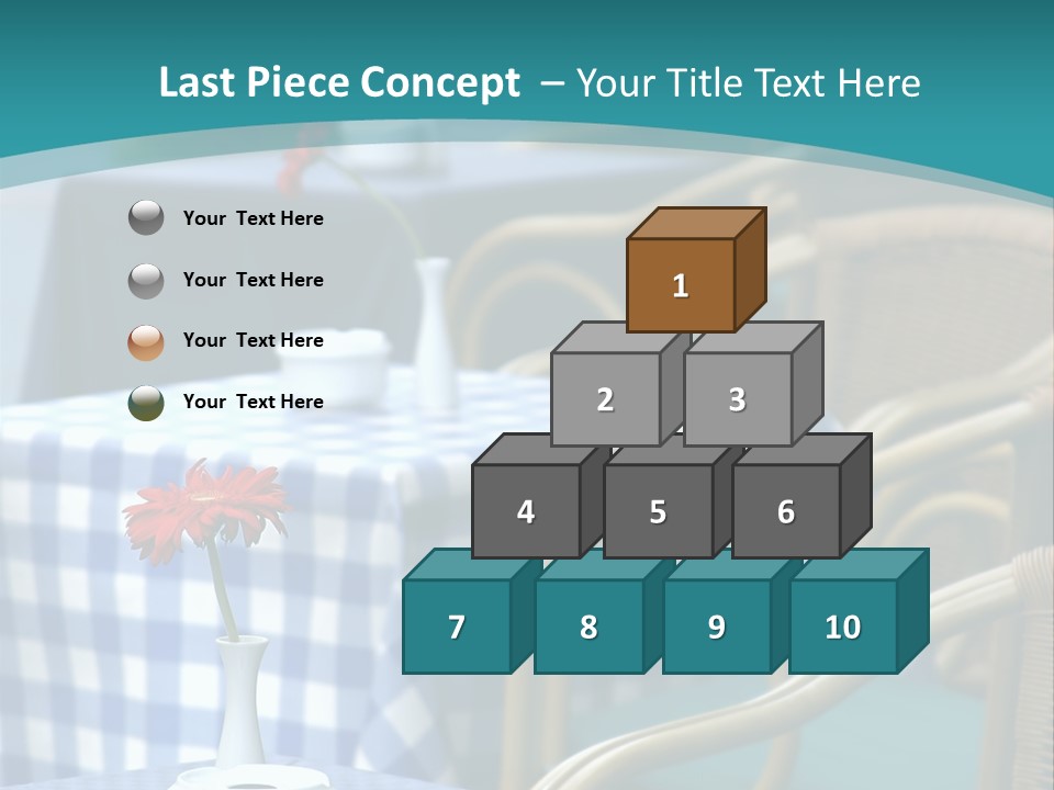 Lonely Checker Grey PowerPoint Template