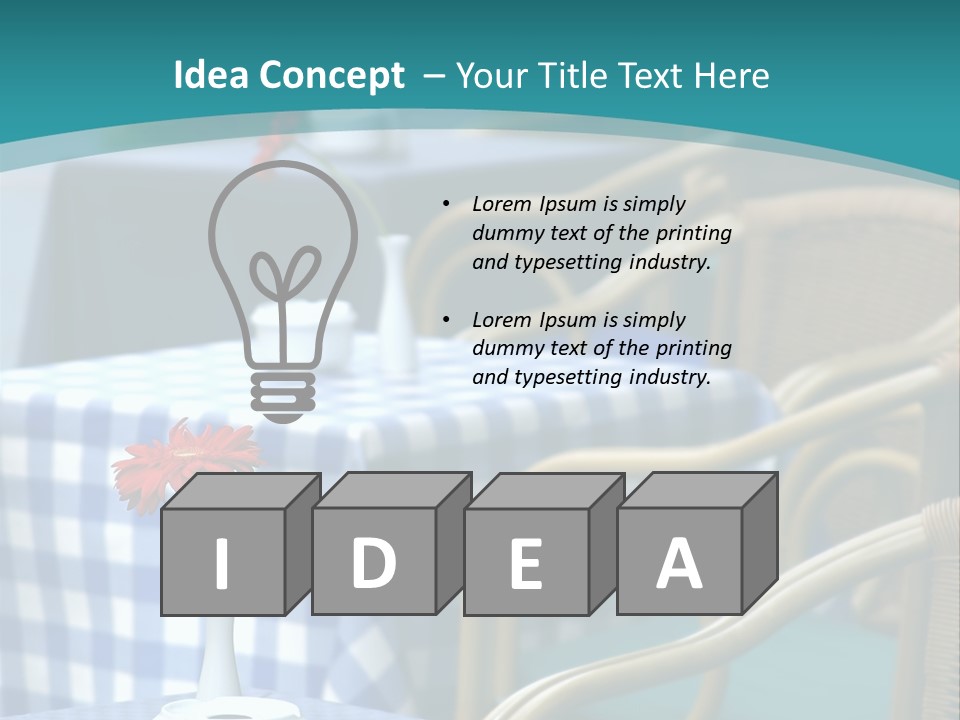 Lonely Checker Grey PowerPoint Template