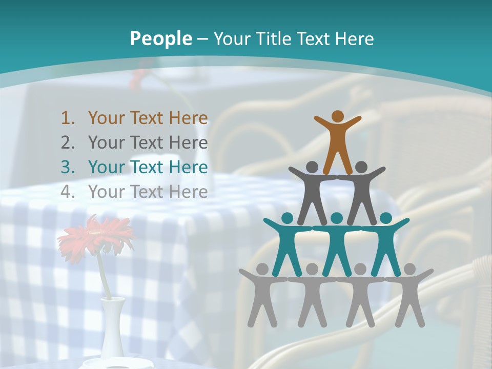 Lonely Checker Grey PowerPoint Template