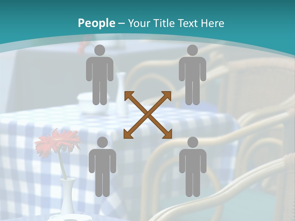 Lonely Checker Grey PowerPoint Template