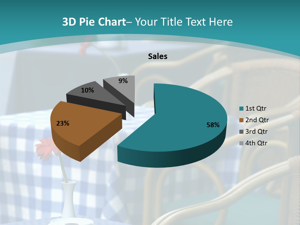 Lonely Checker Grey PowerPoint Template