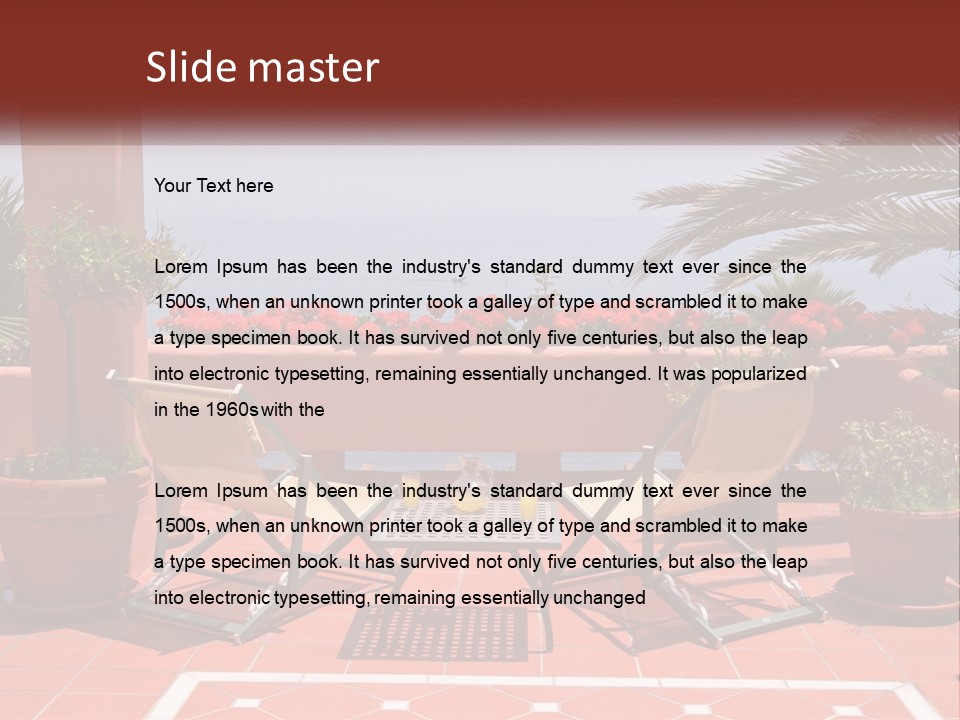 Palm Chairs Stunning PowerPoint Template