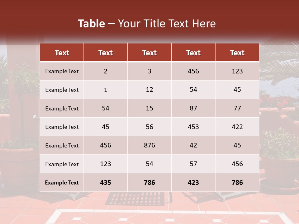 Palm Chairs Stunning PowerPoint Template