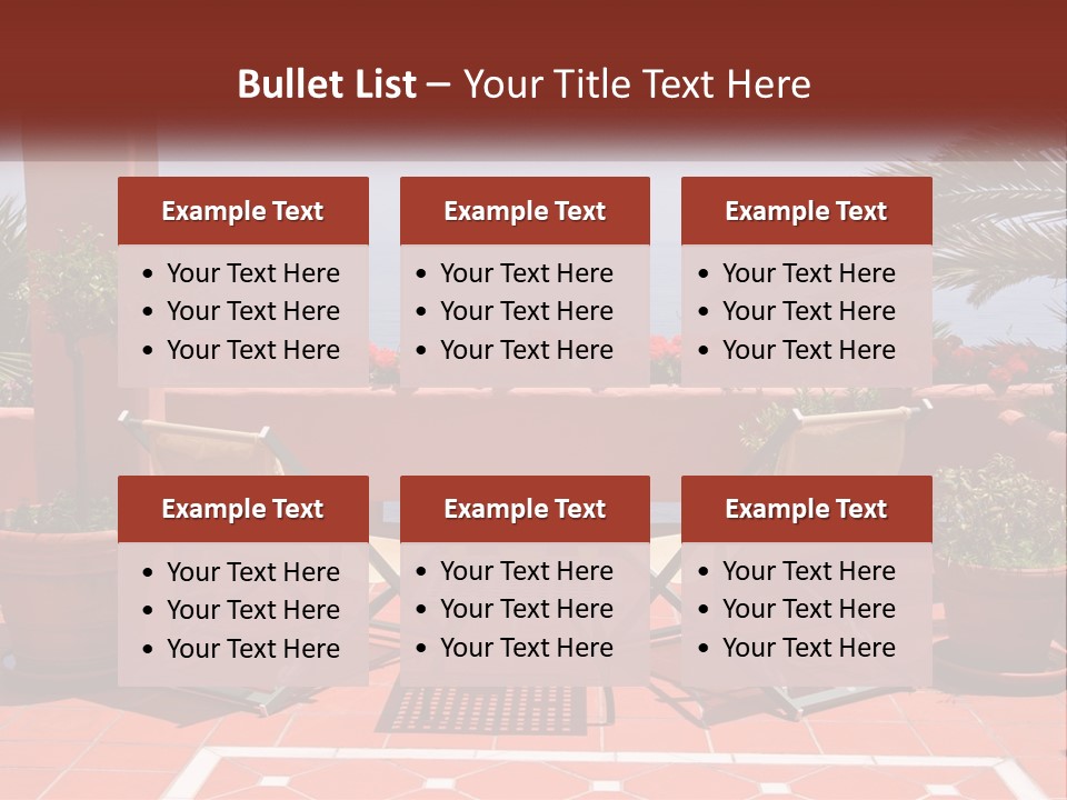 Palm Chairs Stunning PowerPoint Template