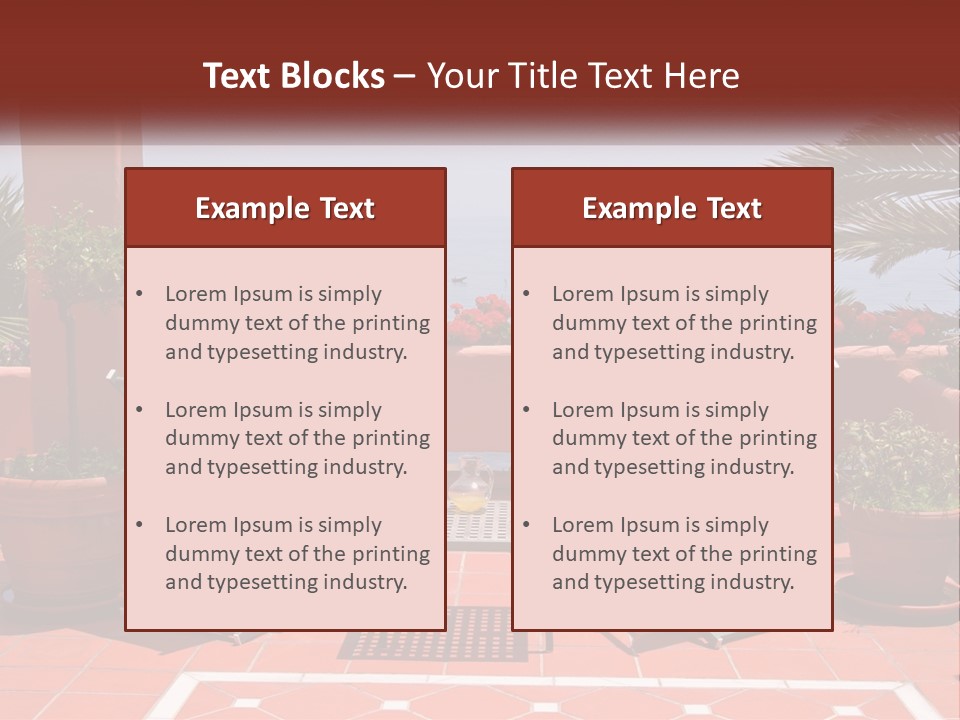 Palm Chairs Stunning PowerPoint Template