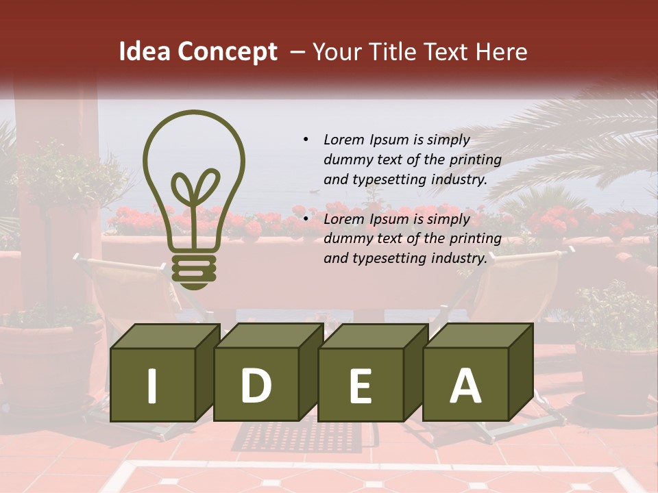 Palm Chairs Stunning PowerPoint Template