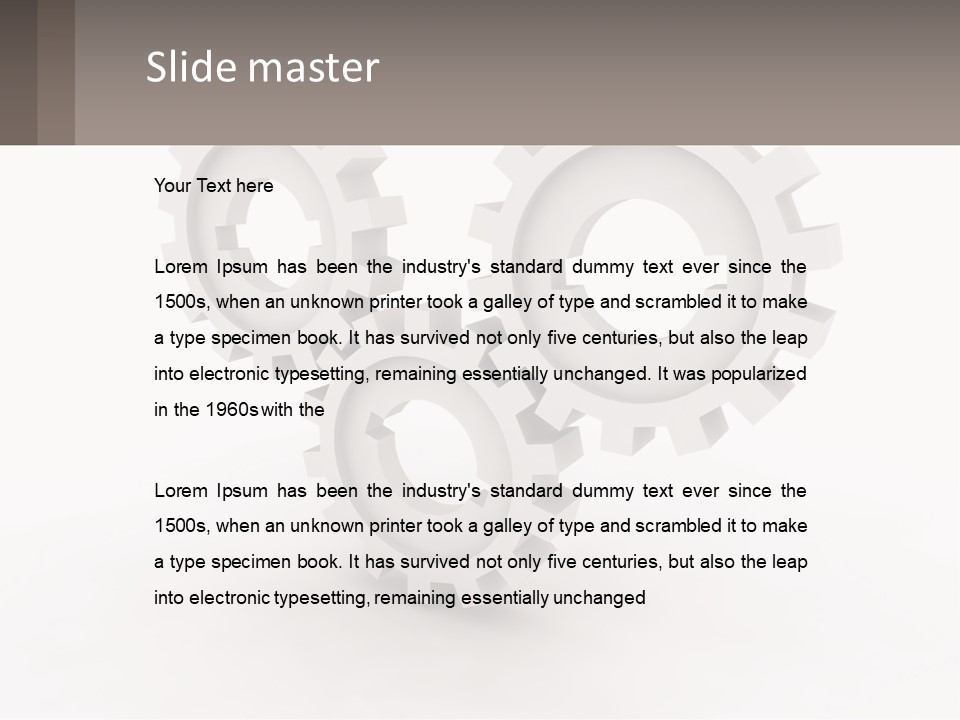 Wheel Cogwheel Factory PowerPoint Template