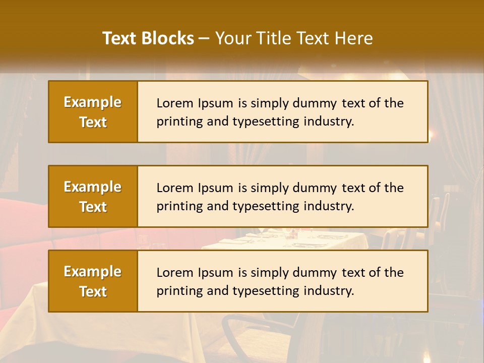 Meal Hall Curtain PowerPoint Template