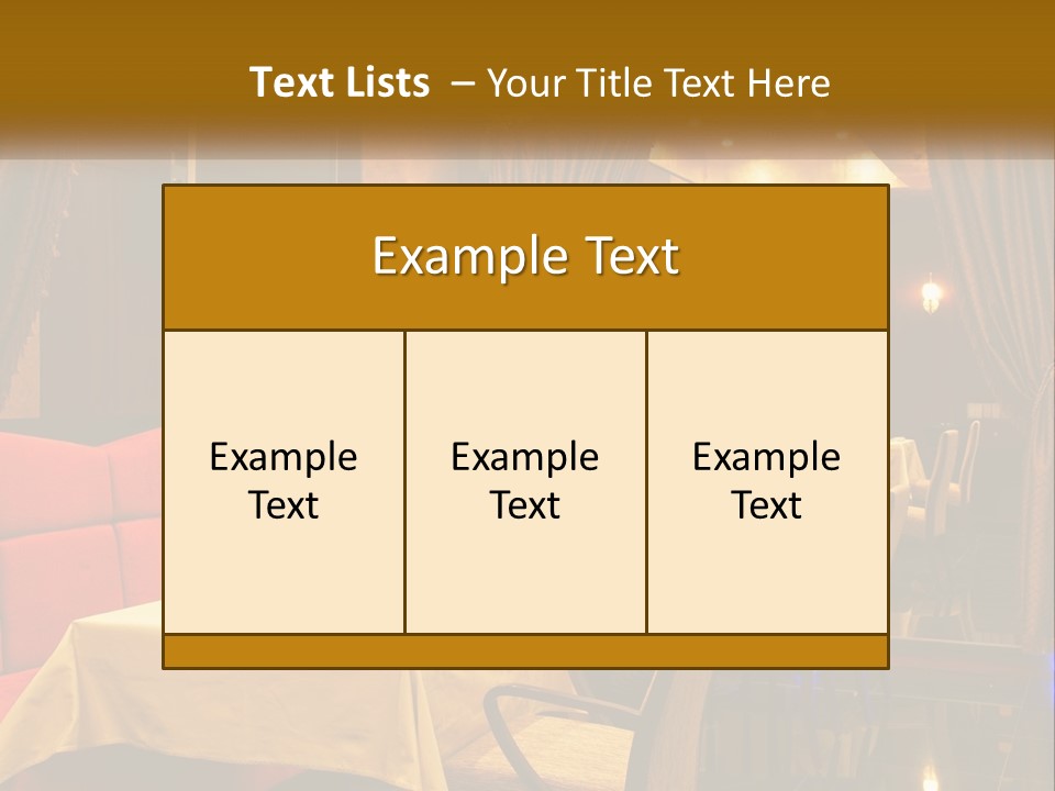 Meal Hall Curtain PowerPoint Template